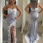 Ivory Lace Sweetheart Bridesmaid Dresses Mermaid Split
