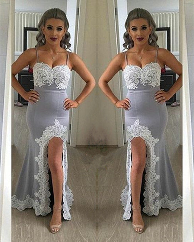 Sweetheart Mermaid Bridesmaid Dresses Silver