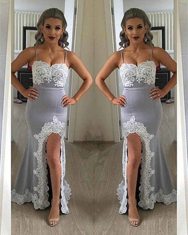 Sweetheart Mermaid Bridesmaid Dresses Silver
