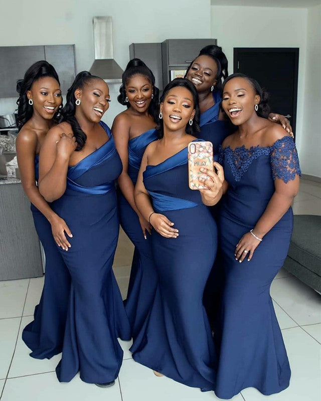 Mermaid Satin Bridesmaid Dresses Mismatched – Lisposa