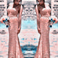 Lace Bridesmaid Dresses Mermaid V Neck Empire Waist