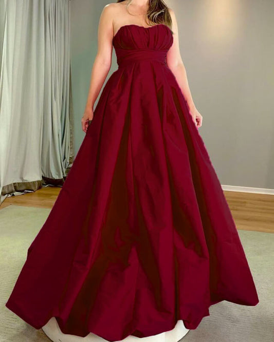 Burgundy Taffeta Bridesmaid Dresses