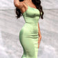Mermaid Spaghetti Straps Satin Dress