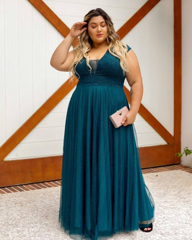 Plus Size Teal Bridesmaid Dresses Cap Sleeve V-neck Lisposa Plus Size Teal Bridesmaid Dresses Cap Sleeve V-neck Lisposa