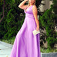 Plus Size Mauve Halter Satin Bridesmaid Dresses