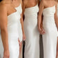 White One Shoulder Knee Length Bridesmaid Dresses