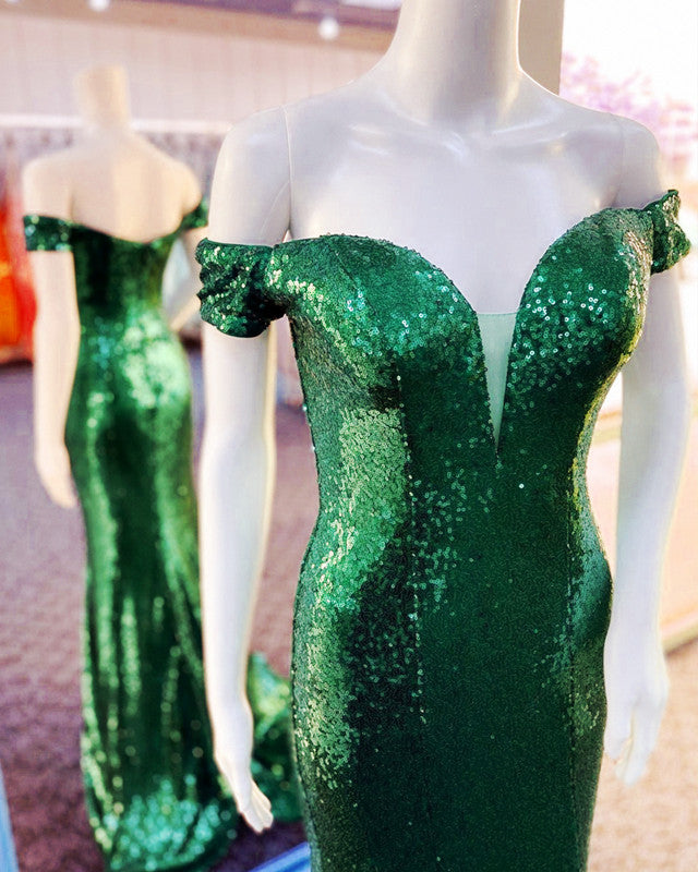 Mermaid Green Sequin Bridesmaid Dresses