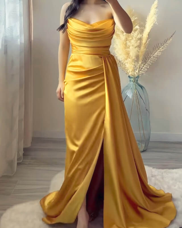 Mermaid Gold Bridesmaid Dresses