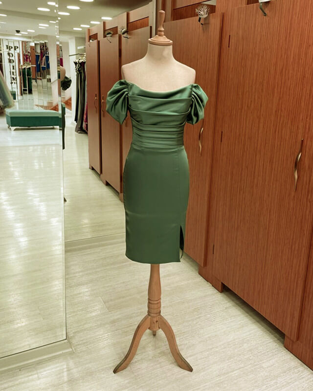 Sage Green Midi Sheath Dress
