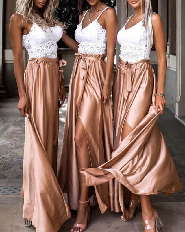 Boho Two Piece Bridesmaid Dresses