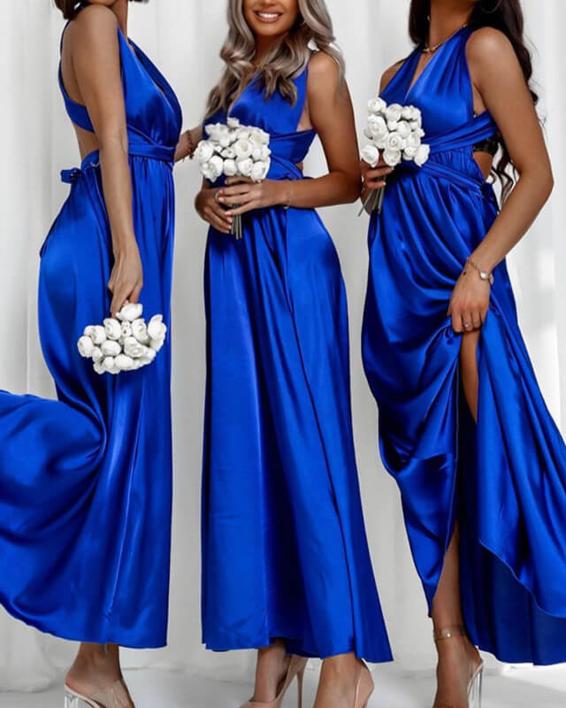 Royal Blue Soft Satin Bridesmaid Dresses