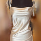 Sheath Midi Soft Satin Bridesmaid Dress