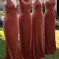 Rust Velvet Bridesmaid Dresses