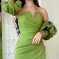 Moss Green Midi Split Dress