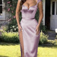 Mermaid Mauve Satin Spaghetti Straps Dress