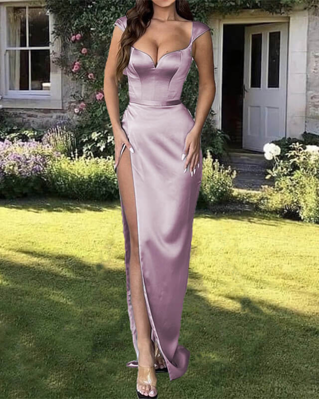 Mermaid Mauve Bridesmaid Dress