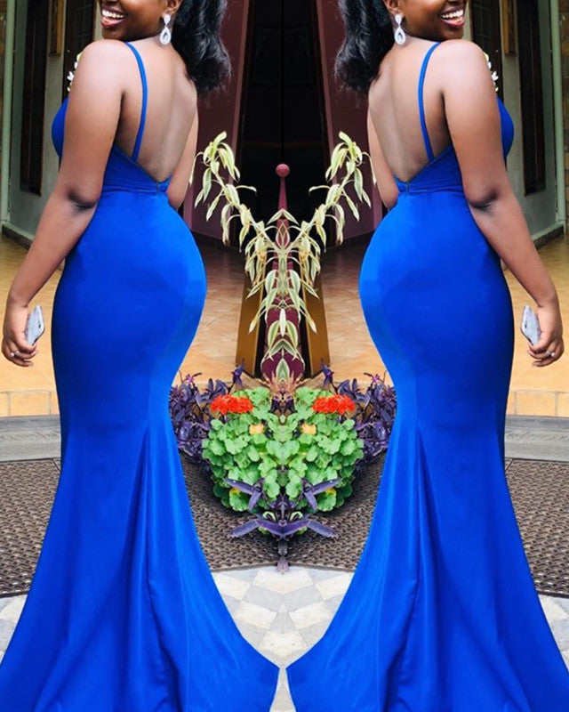Simple  Bridesmaid Dresses Mermaid Sweetheart Backless