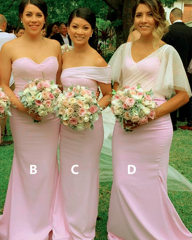 Blush Mermaid Bridesmaid Dresses