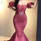 Burgundy Prom Dresses Off Shoulder