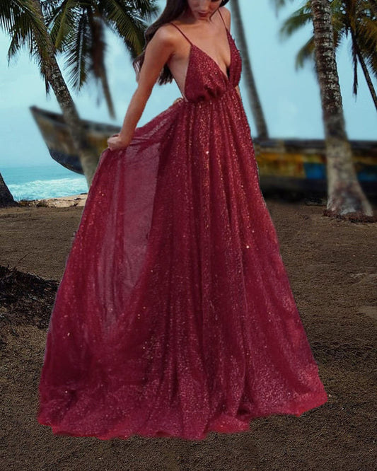 Burgundy Sparkly Prom Dresses 2022