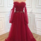 Burgundy Prom Dresses With Sleeves