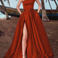 Burnt Orange Bridesmaid Dresses With Pockets