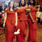Sheath Bridesmaid Dresses Off The Shoulder