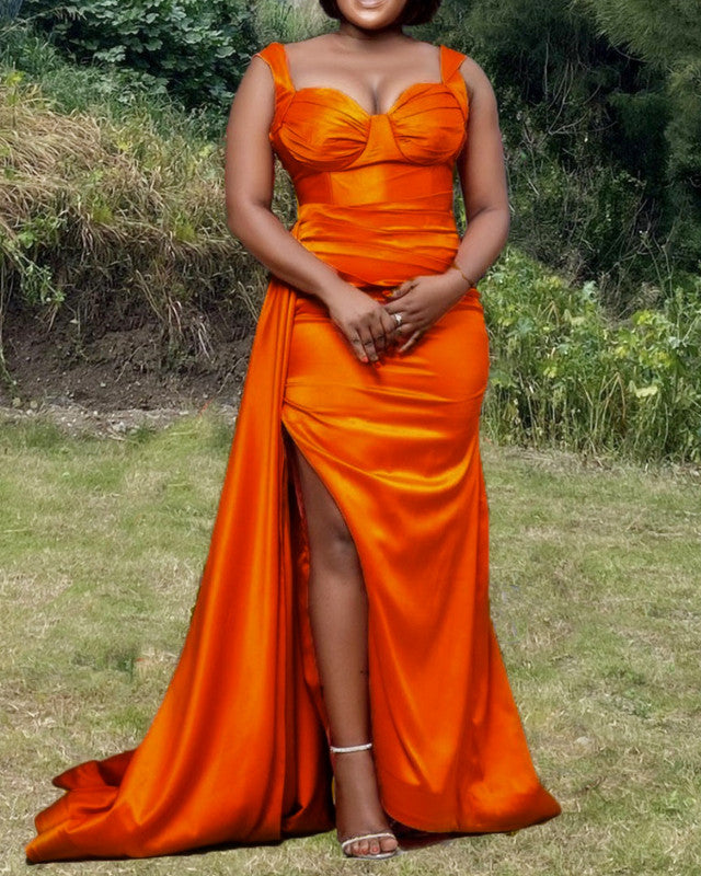 Burnt Orange Bridesmaid Dresses Plus Size