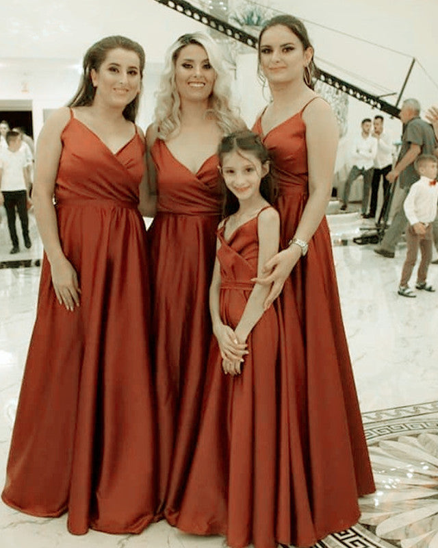 Burnt Orange Bridesmaid Dresses