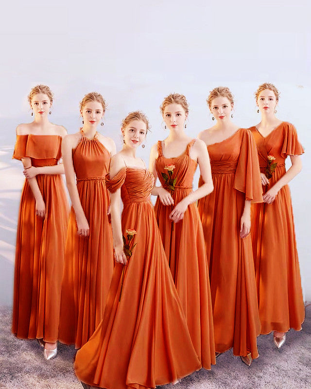 Burnt Orange Bridesmaid Dresses For Boho Weddings – Lisposa