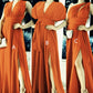 Burnt Orange Bridesmaid Dresses Convertible