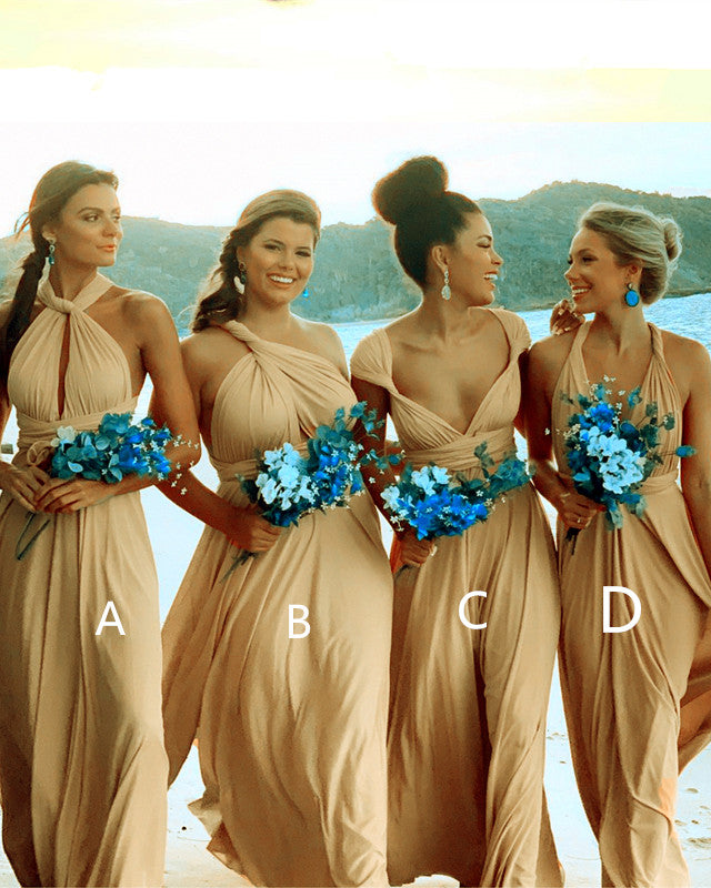 Champagne Bridesmaid Dresses Infinity