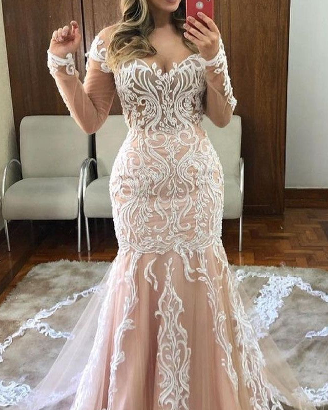 Details more than 158 champagne wedding gowns with sleeves super hot