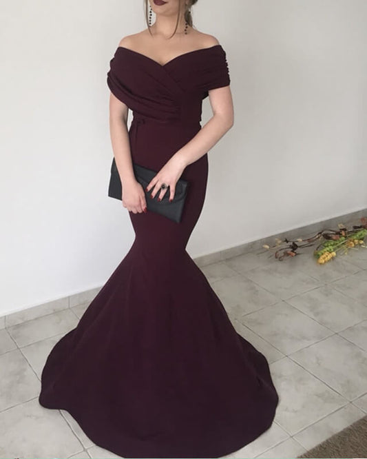 Dark Burgundy Bridesmaid Dress