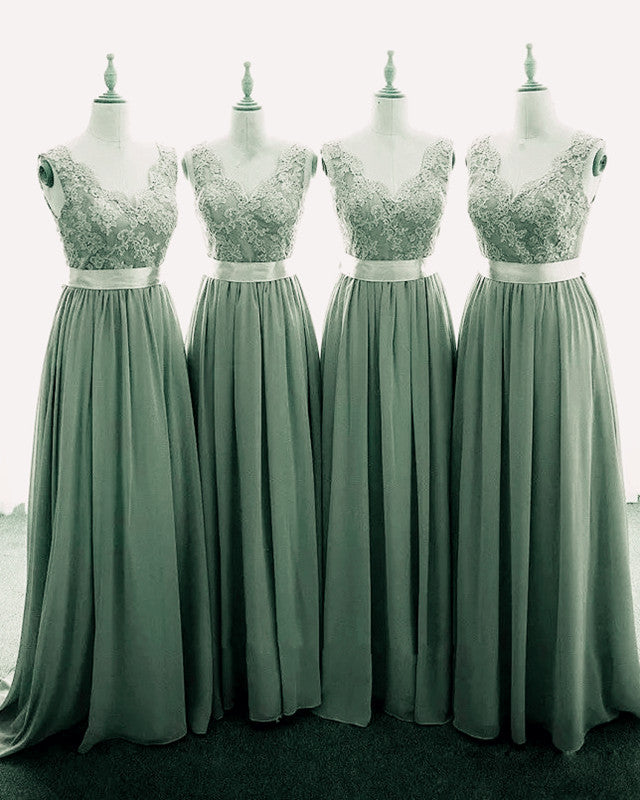 Dark Sage Green Bridesmaid Dresses