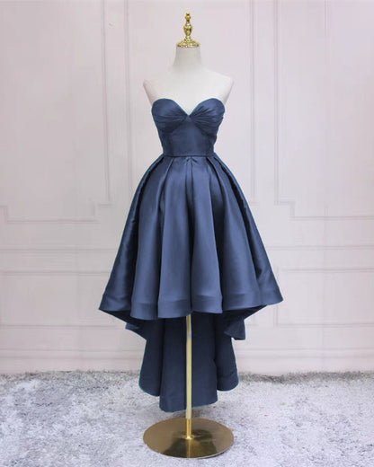 Dusty Blue Bridesmaid Dresses Asymmterical