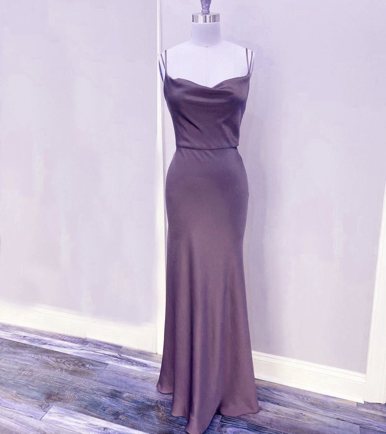 Cowl Neck Mermaid Bridesmaid Dresses Multi-Straps