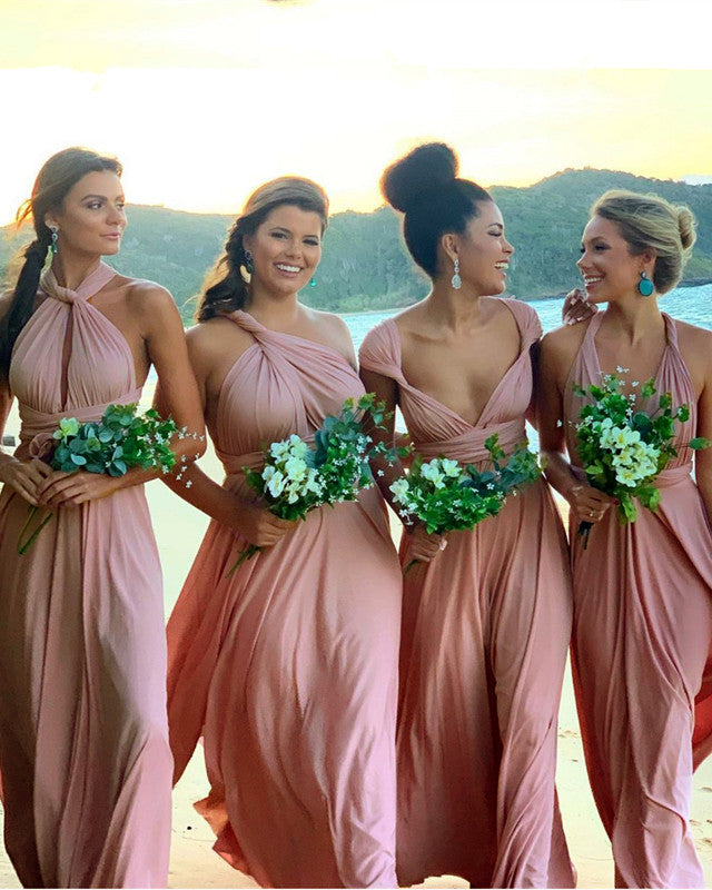 Dusty Rose Bridesmaid Dresses Convertible – Lisposa