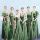 Dusty Sage Bridesmaid Dresses Chiffon Mismatched