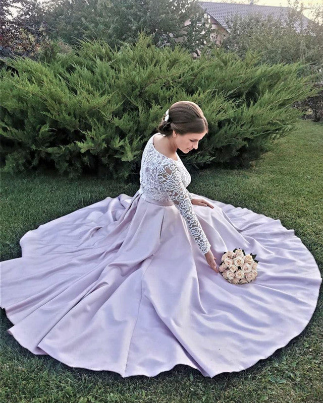 Elegant Bridesmaid Dresses Lace Sleeves