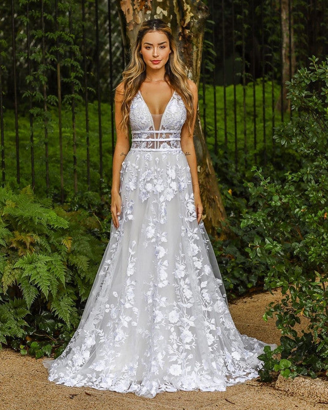 Lace A-line Wedding Gown