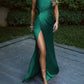 Emerald Green One Shoulder Dresses