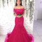 Fuchsia Mermaid Evening Dress