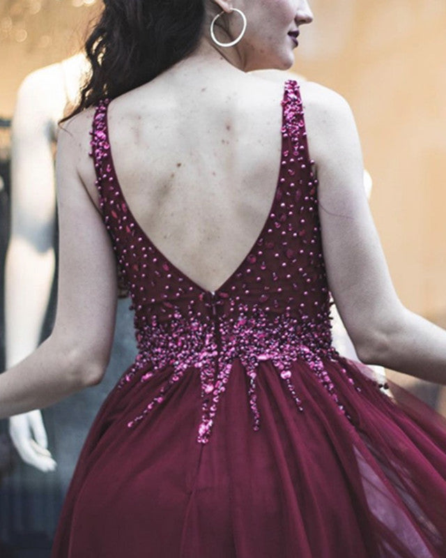 Tulle Backless Dresses