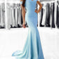 Light Blue Prom Mermaid Dresses