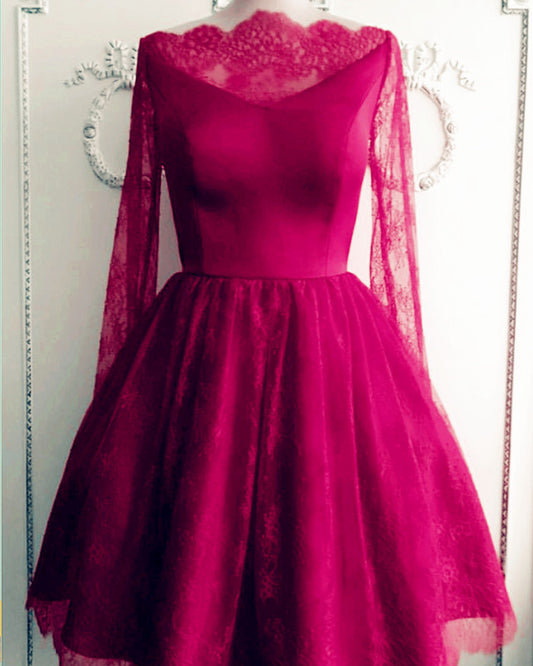 Fuchsia Formal Lace Dresses For Junior