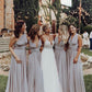 Gray Chiffon Bridesmaid Dresses