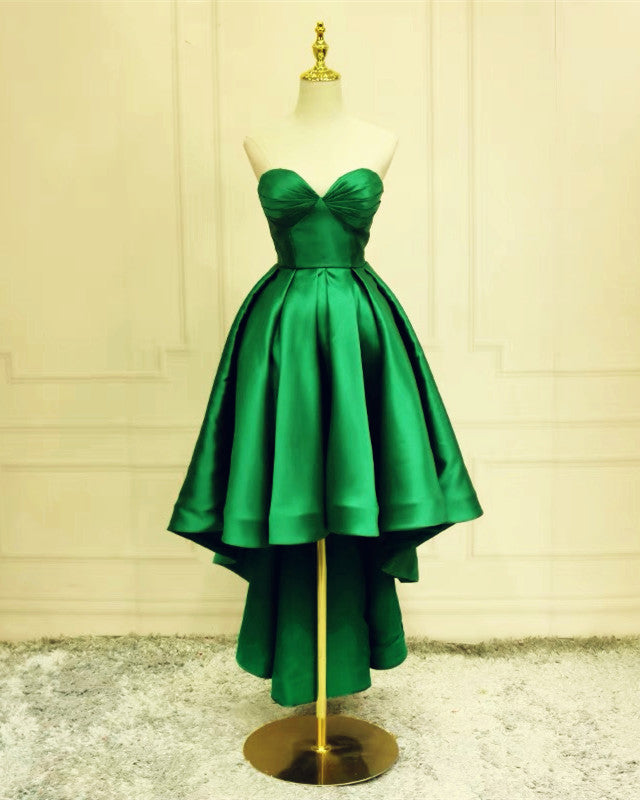 Green Bridesmaid Dresses Asymmetrical