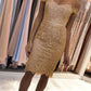 Champagne Lace Homecoming Dresses