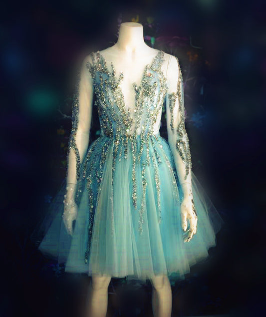 Light Blue Homecoming Dresses Tulle